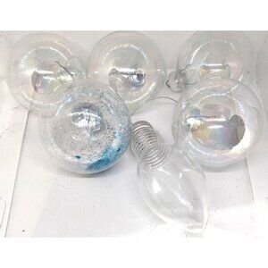 Clear Fillable Ornaments Christmas Holiday Crafts Plastic DIY Lot 6